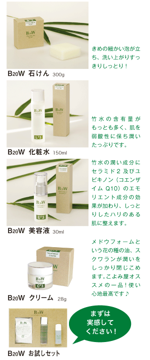 B20W 竹水から生まれた化粧品